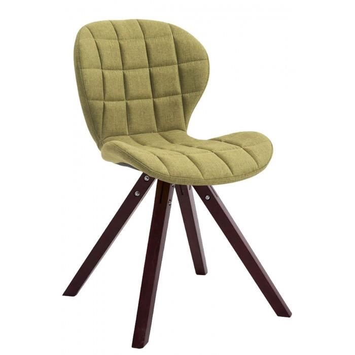 sublime Chaise visiteur reference Saint-Georges tissu carre cappuccino (chene) couleur vert