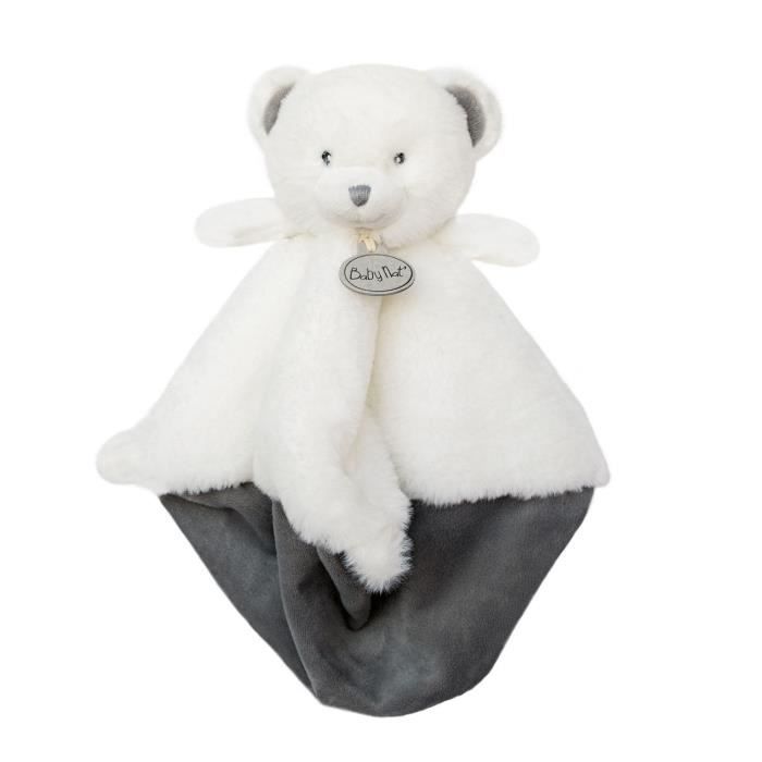 BABY NAT' Pap'ours - Doudou 25cm - blanc