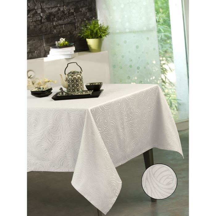 Nappe Stacy Blanc Ovale 180x240 cm