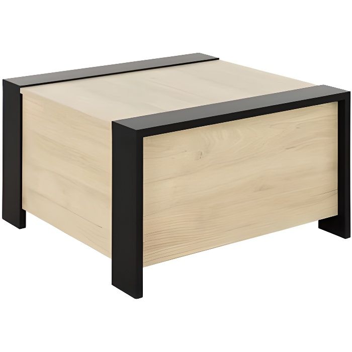 Table basse avec rangement bar Aurora - Fabrication Française - CaliCosy Bois Clair