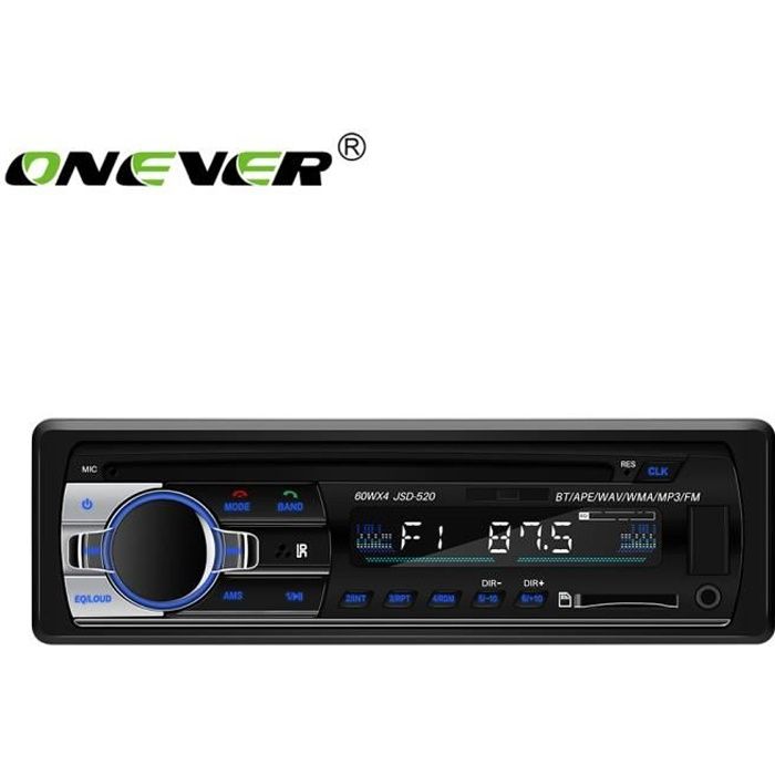 JSD-520C Autoradio Lecteur MP3 Stéréo Bluetooth - Support USB Carte SD