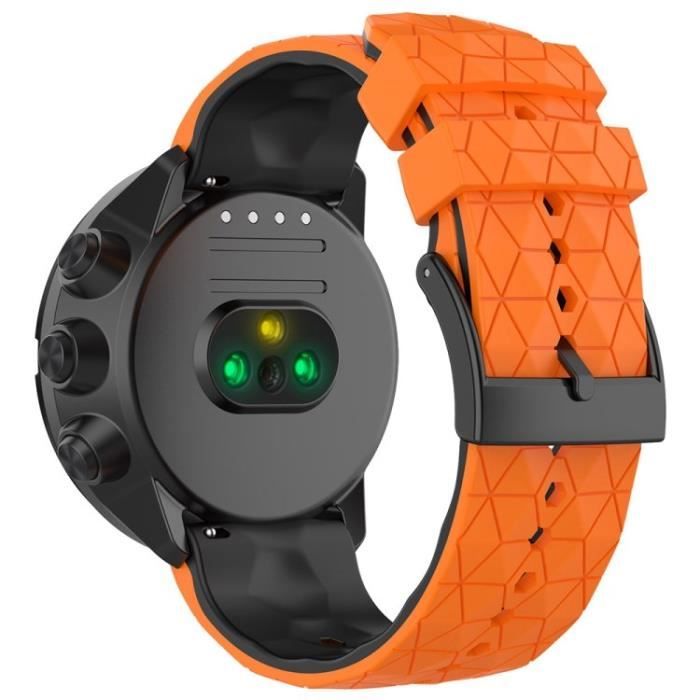 Connecteur De Bracelet Pour Suunto 9-Suunto 9 Baro-Spartan Sport Wrist Hr-Traverse 24 Mm Band Release Rapide Strap ,Orange-Noir