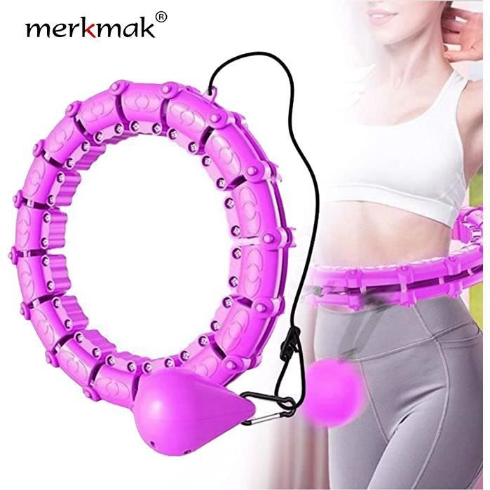 MERKMAK Intelligent cerceaux détachables débutants réglables taille mince perte de poids Fitness taille cercle d'entraînement