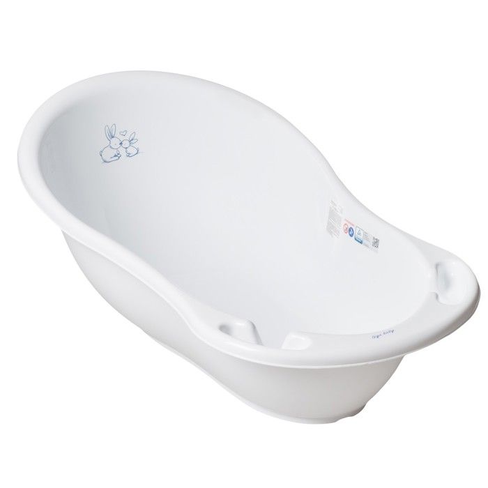 Baignoire bébé thermomètre Blanc Lapin 102 cm