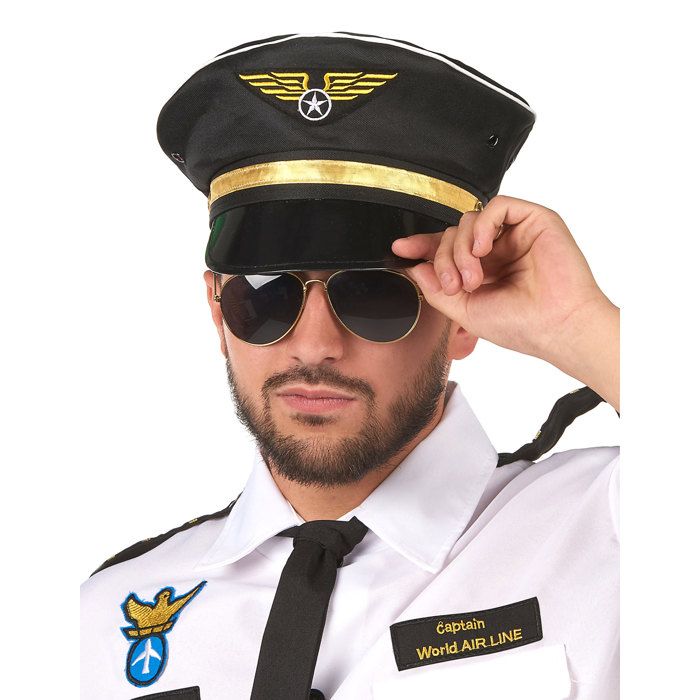 Chapeau pilote de l'air Taille Unique