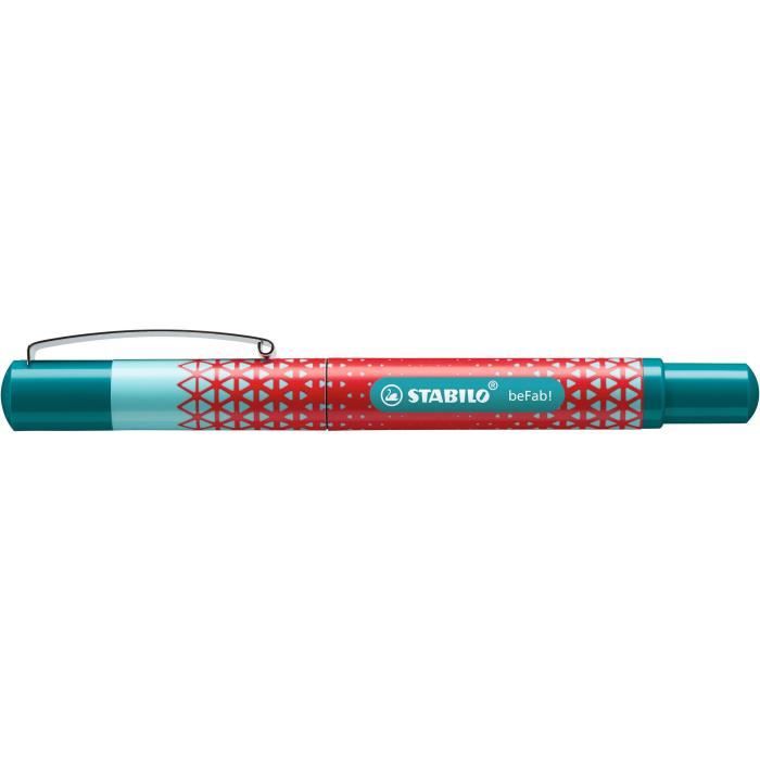 STABILO Stylo-plume beFab! - Collection Urban Sportive : décor rouge lumineux