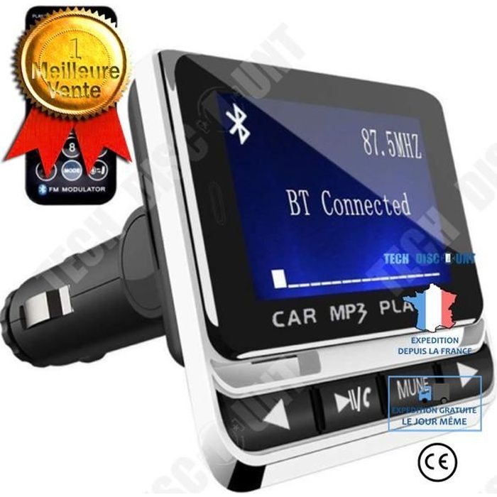 TD® Voiture MP3 lecteur bluetooth grand écran carte multifonction télécommande voiture bluetooth