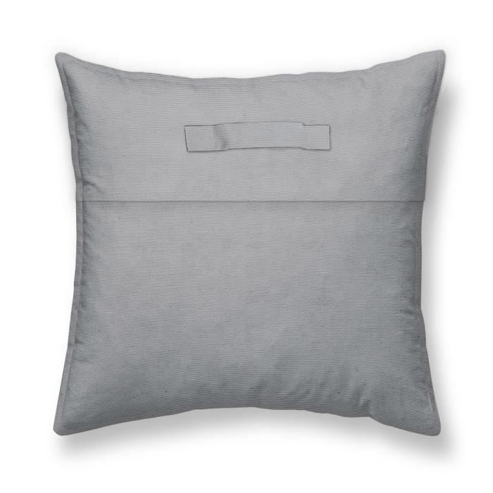 Coussin QUIMPER 50-50 cm-100% coton GRIS