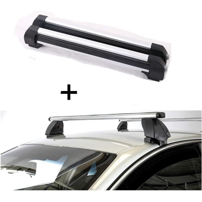 VDP Porte-Skis S6 6 Paire Ski + Galerie de Toit K1 Pro Aluminium Compatible Avec Volkswagen Polo IV (9N) (5Türer) 03-08