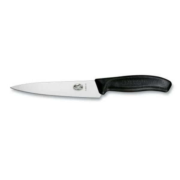 Couteau à découper & éminceur 15 cm Noir SwissClassic Victori