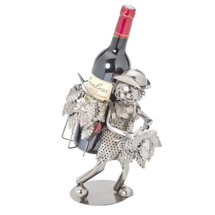 Porte bouteille Métal vendangeur