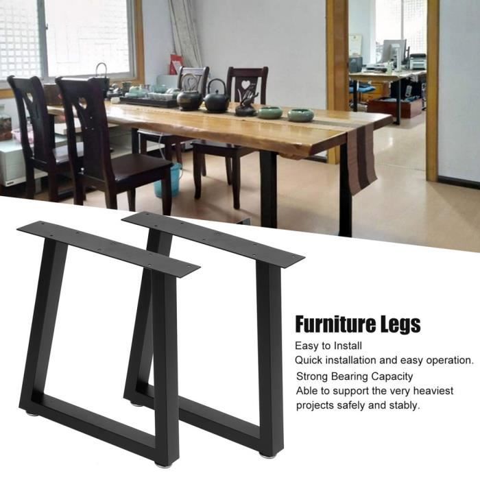 LIX - Set de 2 Pieds de Table Pied de Meuble Métal
