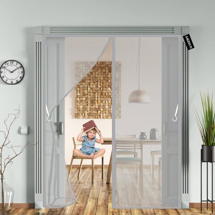 Moustiquaire Porte Fenetre 130 X 250 Cm Anti Insecte,Pliable
