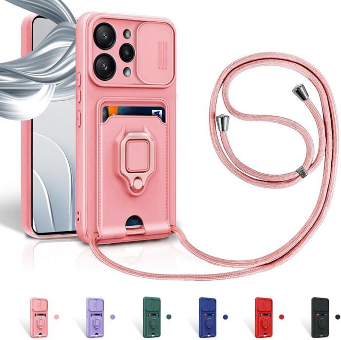 Coque Xiaomi 15T Pro 5G Avec Couvercle Coulissant Caméra - Protection Militaire Antichoc, Support Rotatif 360°, TPU+PC