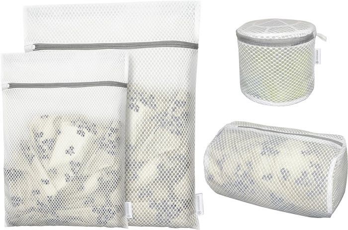 Lot De 10 Filets à Linge Pour Machine - 5 Tailles (XL à S), Protection Vêtements Délicats, Fermeture Zip