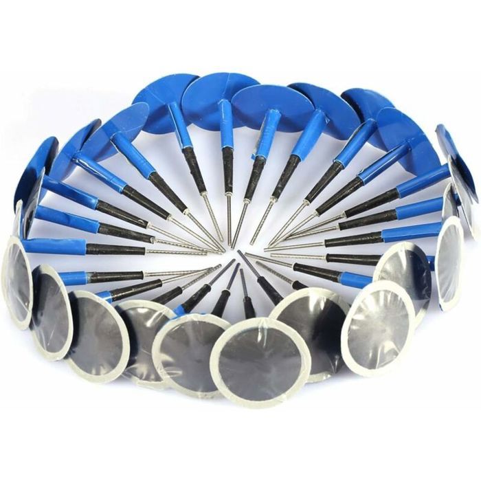 Champignon de réparation de pneu tubeless - YYV - 36 pièces - 4mm - Compatible motos et voitures - Couleur bleue