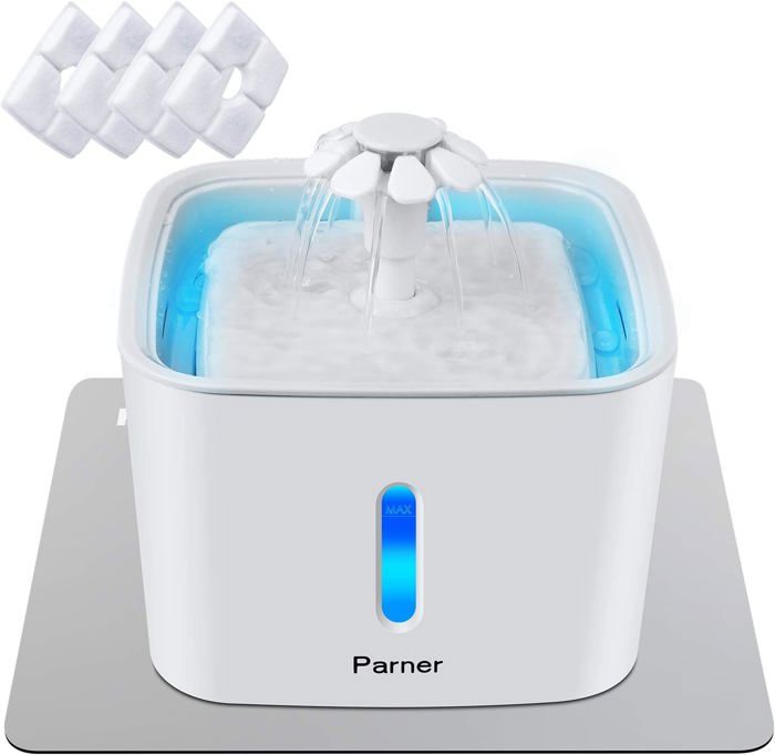 Fontaine à Eau Automatique Pour Chat/chien 2,2 L - Filtre Remplaçable, Silencieuse, Protection Anti-sèche - USB - 9