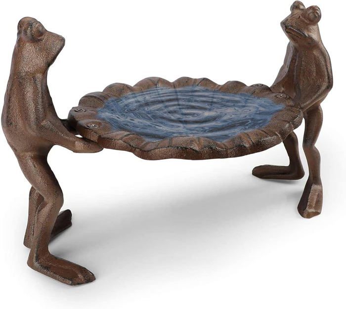 Wildlife Friend Abreuvoir Oiseaux Extérieur - Petit Bain/Mangeoire En Fonte Résistant Aux Intempéries Pour Jardin Et Balcon