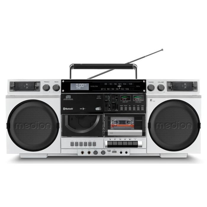 Ghetto Blaster MEDION Vintage DAB+ CDCassetteUSBMP3 2x10W RMS