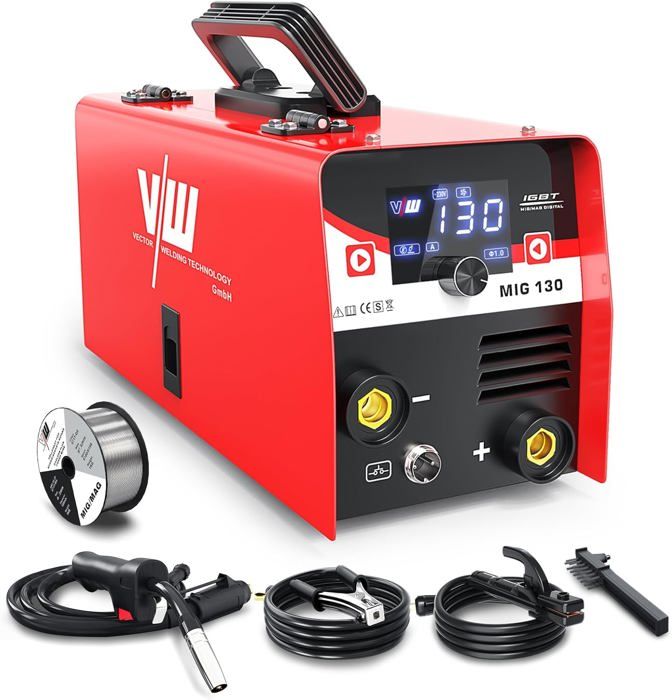 Poste à Souder MIG 130A VEVOR 2 En 1 - Sans Gaz Et Avec Gaz, Fil 0.8/1mm, Neuf