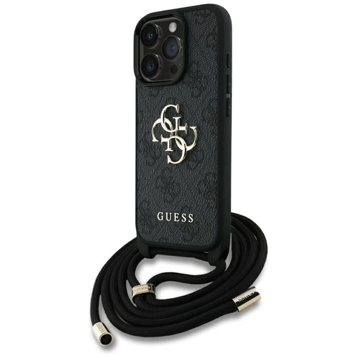 Étui bandoulière Guess 4G avec grand logo et cordon pour iPhone 16 Pro
