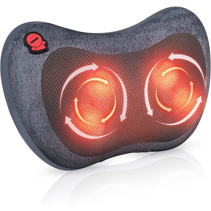 Coussin De Massage Chauffant Et Vibrant Pour Le Dos Avec Mousse à Mémoire De Forme - Coussin Anti-douleur