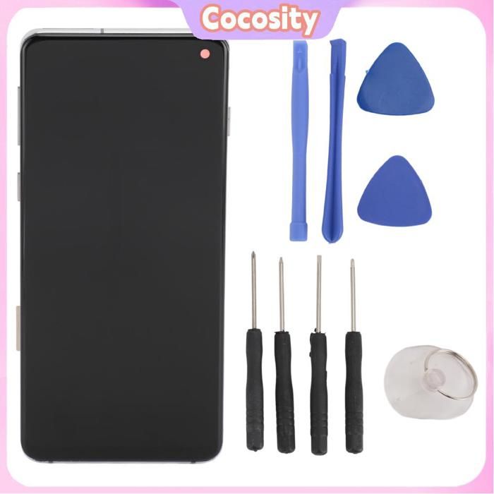 Remplacement Décran pour S10 Assemblage Décran Tactile LCD Numériseur avec Cadre et Outils de Réparation