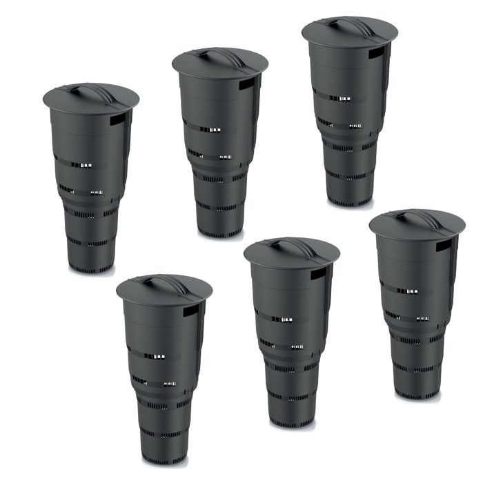 3 Composteurs Souterrains 11L - Plastique Anthracite - Pour Jardin Écologique - Compostage Facile