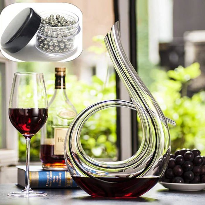 Carafe à vin en cristal sans plomb - Soufflée à la main