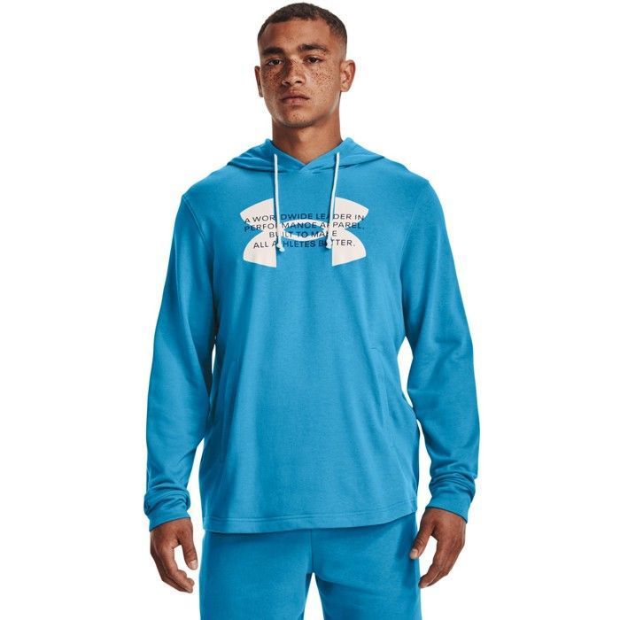 Under Armour UA Rival Terry Logo Hoodie-BLU