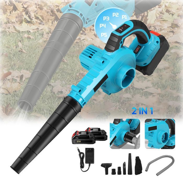 Ej.Life Souffleur Batterie 21V - Souffleur à Feuilles Souffleurs De Feuilles Sans Fil Avec Batterie Et Chargeur 23000rmin 33mmin Pour Jardins 85236237