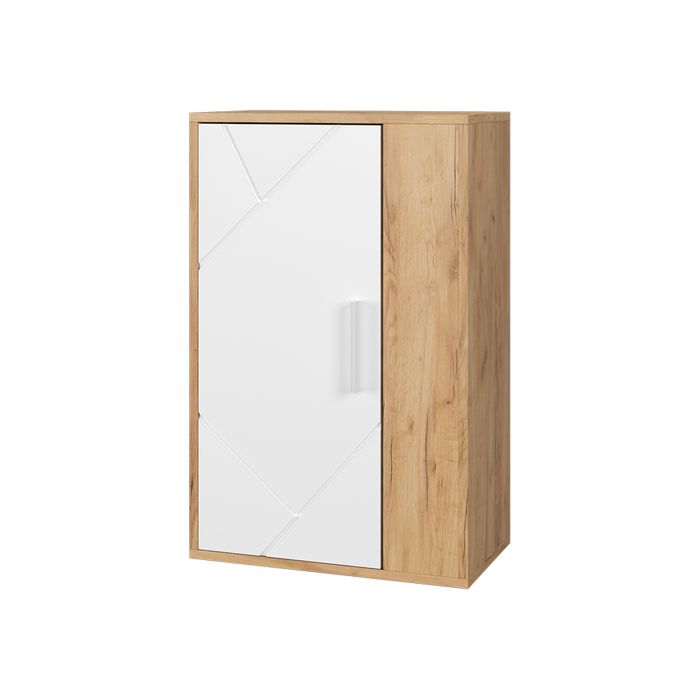 Armoire suspendue Berno 50.1x78.4cm avec 2 compartiments Chêne de force doré/Blanc Vicco 55448