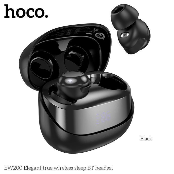 Écouteurs sans fil pour dormir - HOCO - EW200 - Bluetooth 5.4 - Boîtier affichage batterie - Autonomie 4h