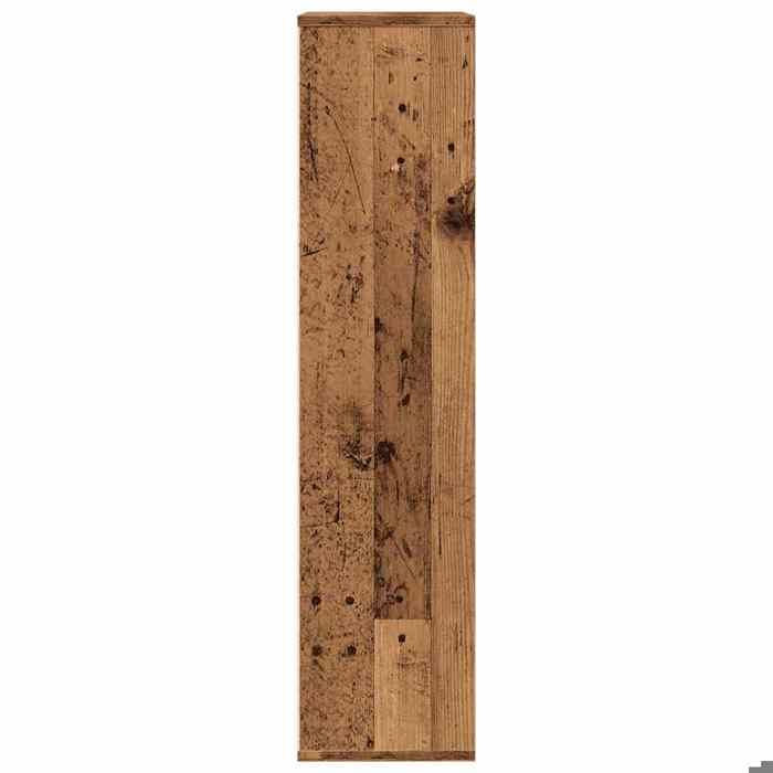 Cabinet de Livre SOLOMOON CHIC Bibliothèque Polyvalente - Pour enfant/adulte - vieux bois 50x25x104 cm BB2412