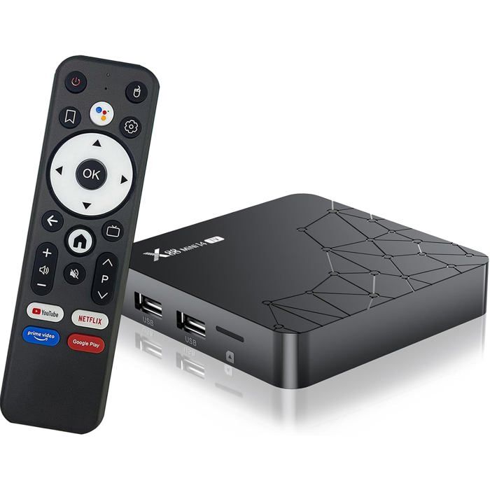 Lecteur multimédia, Android 14, 2 Go RAM, 16 Go de mémoire, Bluetooth 5.0, Wi-Fi, TV Box