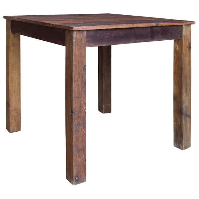 (Vente Chaude)Table cuisine(Rectangle) SOLOMON Brun Table à manger - FAFA-TOP - Meuble de salon - Bois de récupération mélangé 82x80