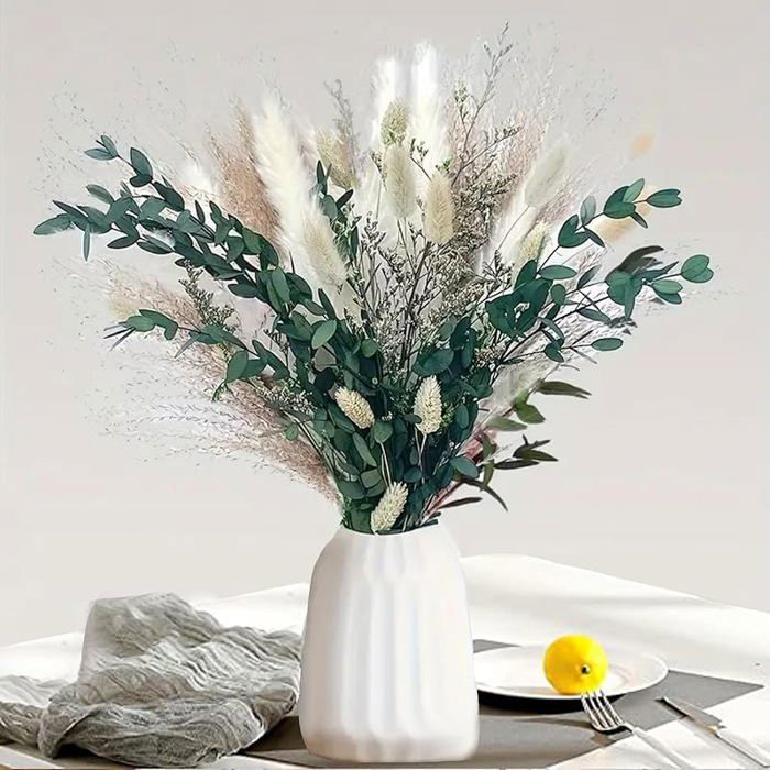 65PCS Pampa Fleurs Sches Pampa Sches Naturelle Dcoration Bouquet de ...