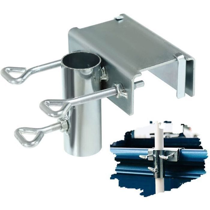 Support Parasol Balcon Fixation pour Balustrade en Métal Porte-Parasol pour Mât 28 à 32 cm Installation Facile