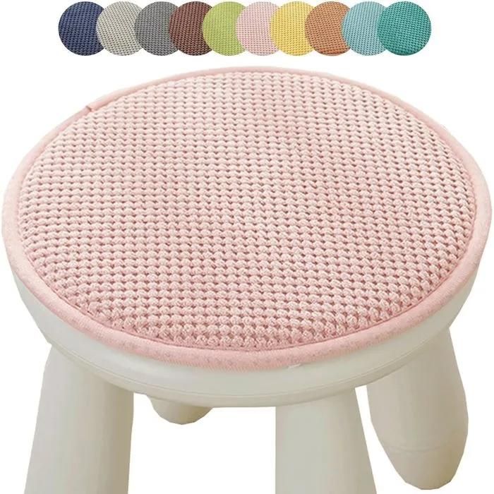 Coussin de tabouret de bar rond antidérapant velours côtelé 25 cm pour usage intérieur et extérieur idéal pour chaise de salle à