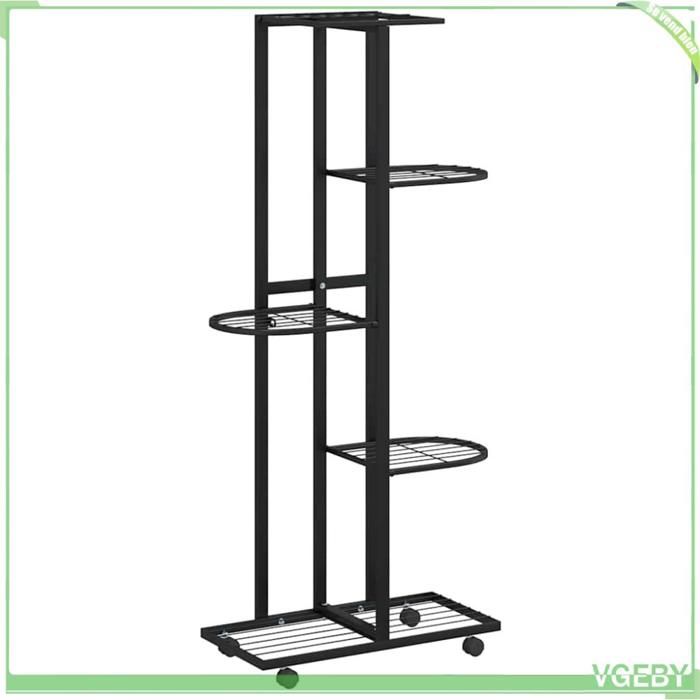Jardinière 5 niveaux - FAFEICY - 343117 - avec roues - Fer - 44x23x100 cm