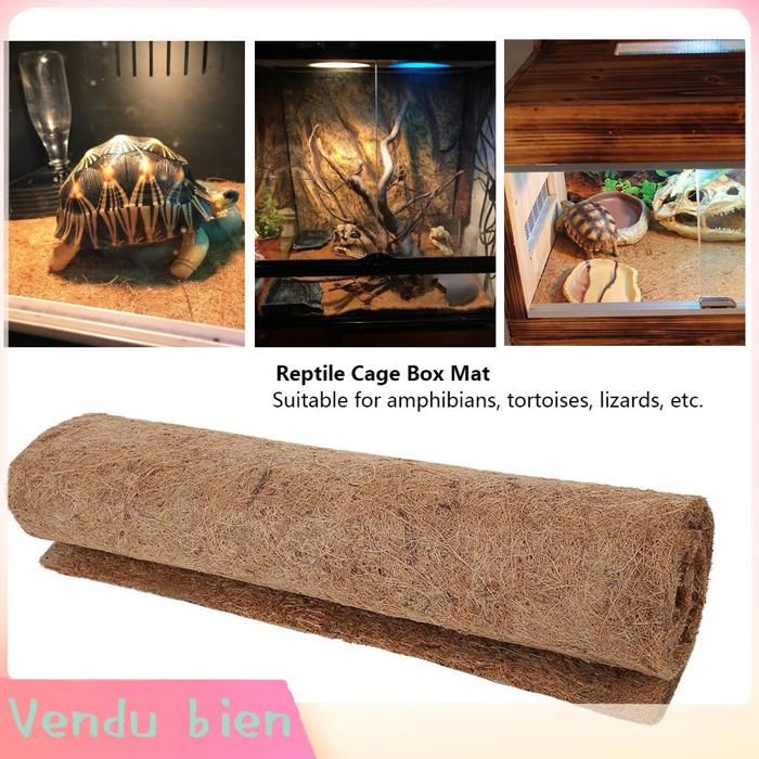 Garosa Tapis en fibre de noix de coco Tapis de Fond de Tapis en Fibre de Coco pour Reptiles Lézards animalerie figurine