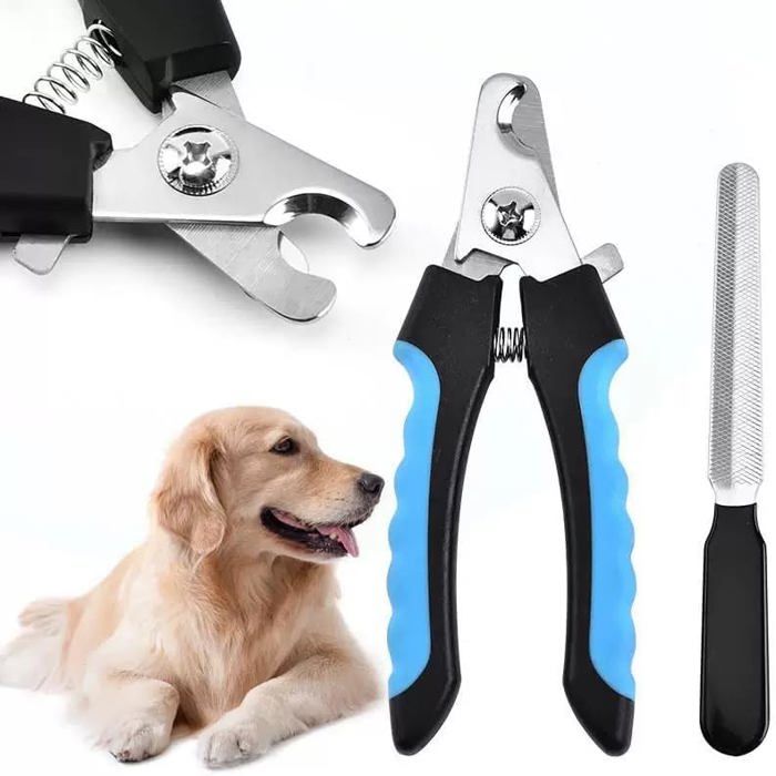 Coupe-griffes pour animaux - Acier inoxydable - Lime à ongles intégrée - Protection de sécurité - Ergonomique