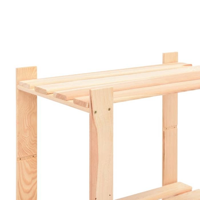 Étagère de stockage 3 niveaux 80x38x90 cm Pin solide 150 kg_2 ans garantie_41116