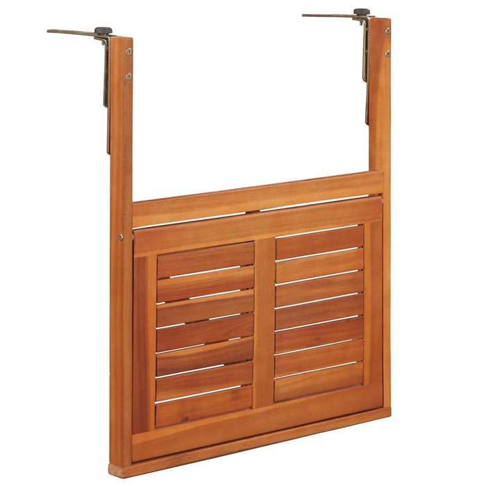 Table suspendue de balcon 64 5x44x80 cm Bois dacacia massif_2 ans garantie_82785