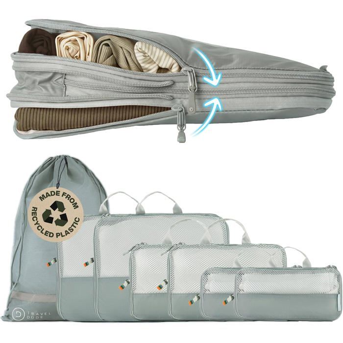 Organisateur valise compressible sac compression voyage packing cubes et pochettes rangement bagage