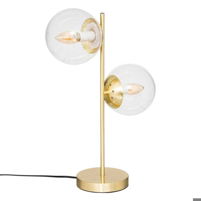 Lampe Collectionneur en verre H48cm doré - Atmosphera Créateur dintérieur