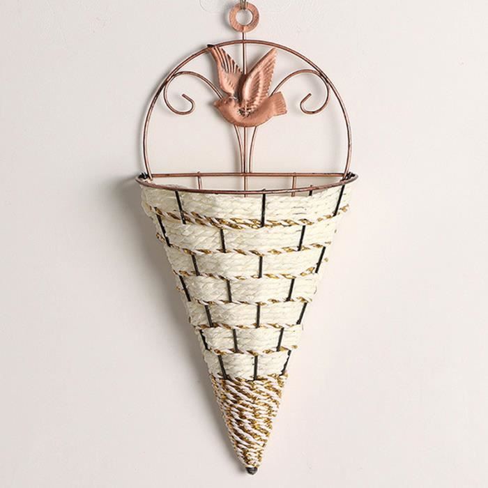 Jardinière Murale Papillon En Métal Rustique – 33,5 Cm, Fixation Murale Ou Sur Pied