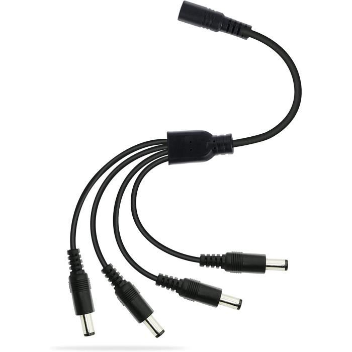 Câble répartiteur CC 1 Femelle à 4 mâles 5,5 mm x 2,1 mm, Adaptateur  répartiteur de câble d'extension d'alimentation CC 12 V p[154] - Cdiscount  Informatique