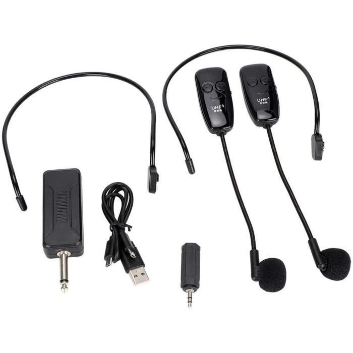 UHF Microphone sans fil 2 en 1 pour amplificateur de voix UHF Microphone sans fil 2 en 1 pour amplificateur de voix
