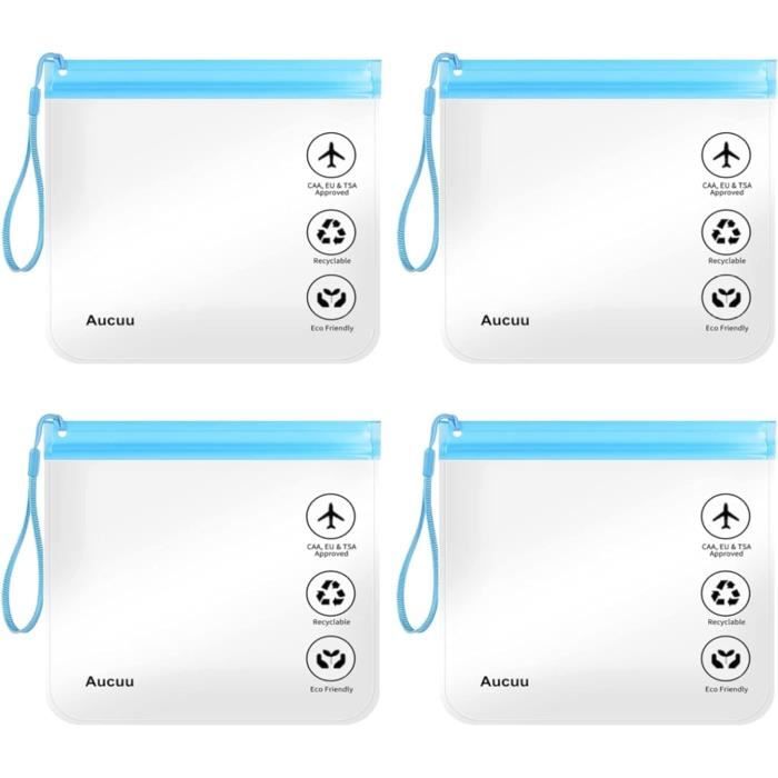 Trousse De Toilette Transparente Femme 20X20Cm Kit Voyage Avion Cabine Sac A Liquide 1L Pochette Transparente Voyage Sac D x172 Bleu avec Cordon Cdiscount Bagagerie Maroquinerie